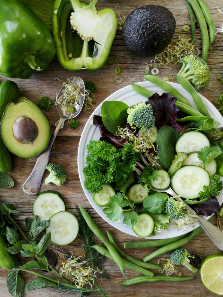 Anti-inflammatory green vegetables and avocado for bloodwork longevity nutrition — Longevity Kitchen Lisbon